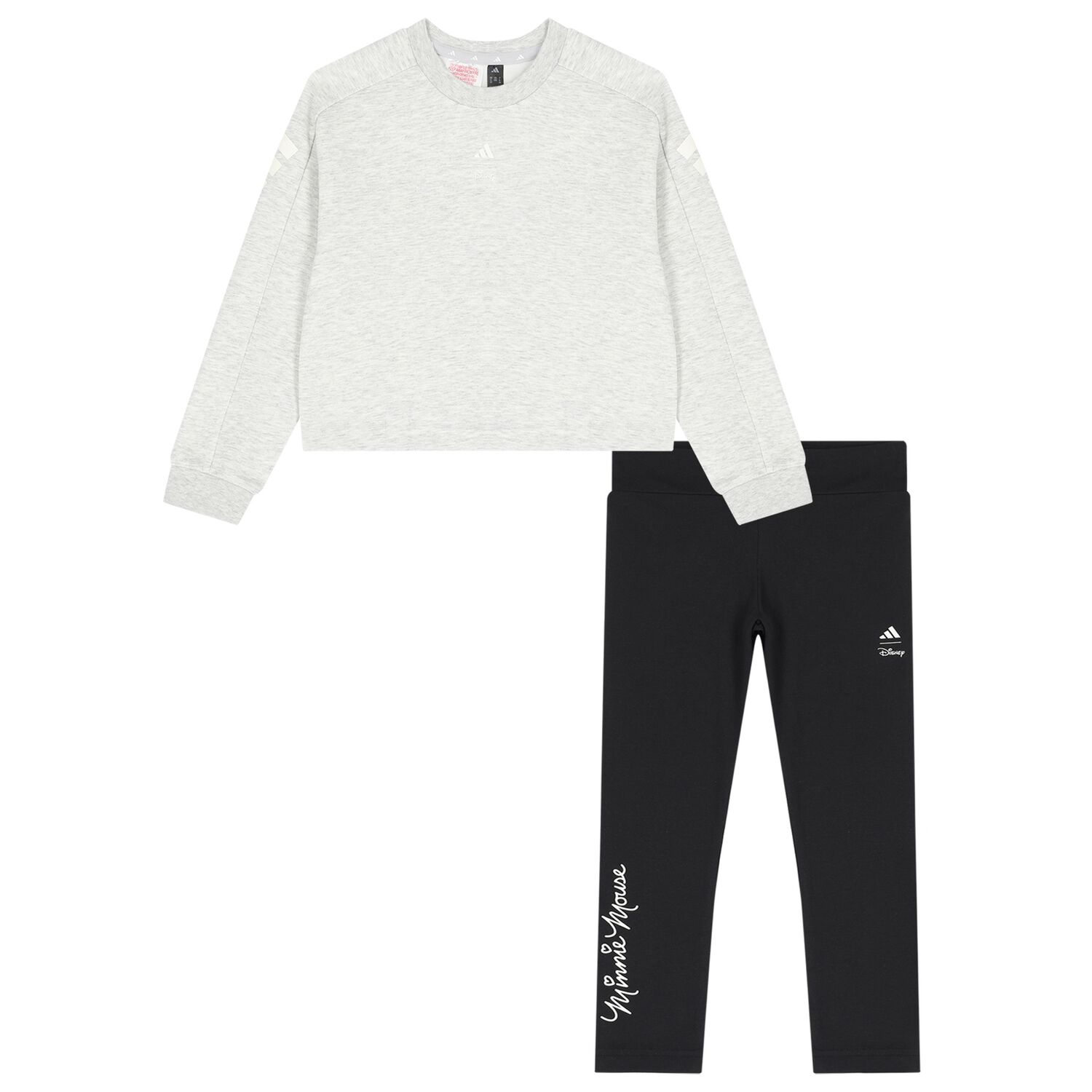 Girls Grey & Black Minnie Mouse Disney Leggings Set, 1, hi-res