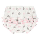 Younger Girls Ivory & Pink Crown Dress Set, 1, hi-res