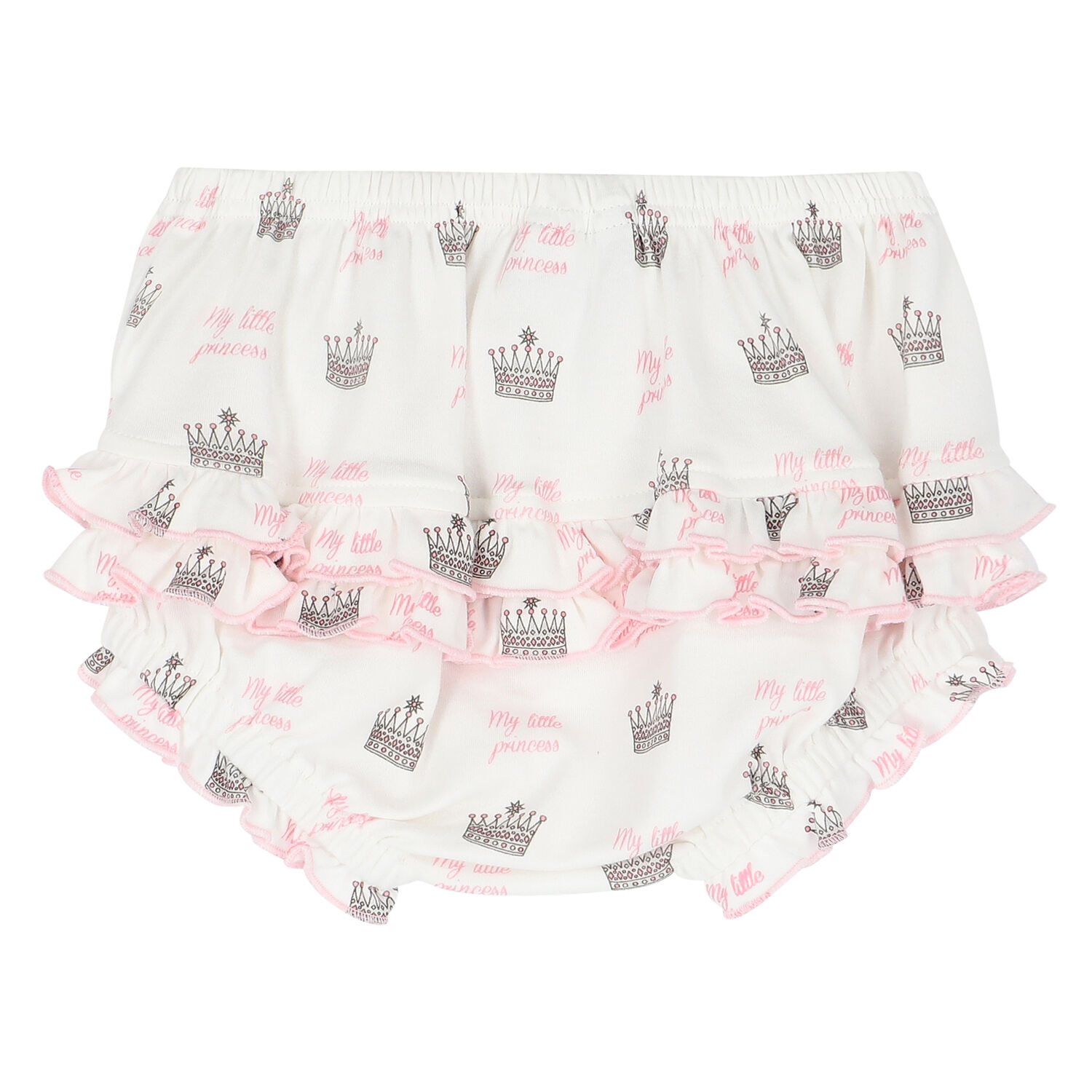 Younger Girls Ivory & Pink Crown Dress Set, 1, hi-res image number null