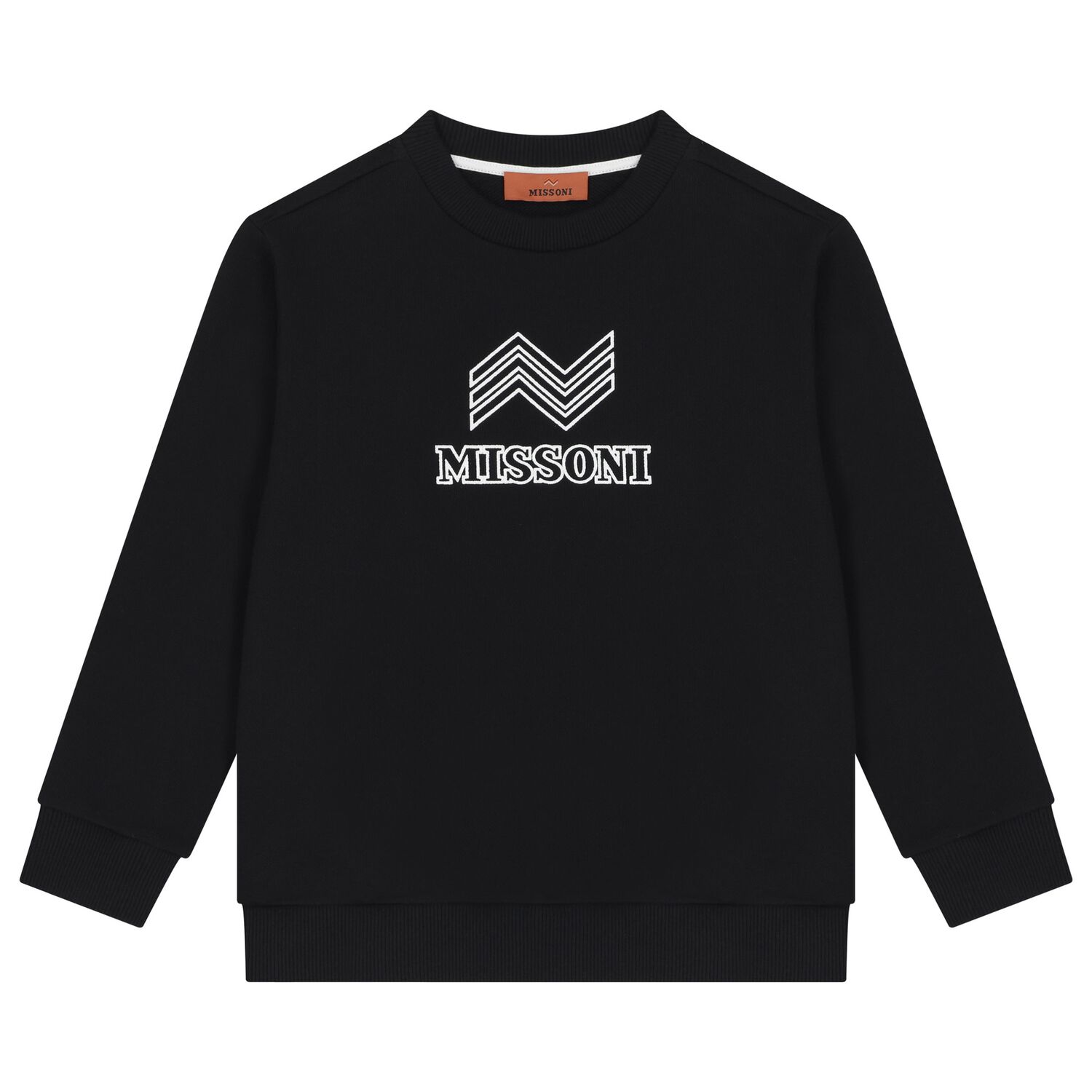 Boys Black Logo Sweatshirt, 1, hi-res