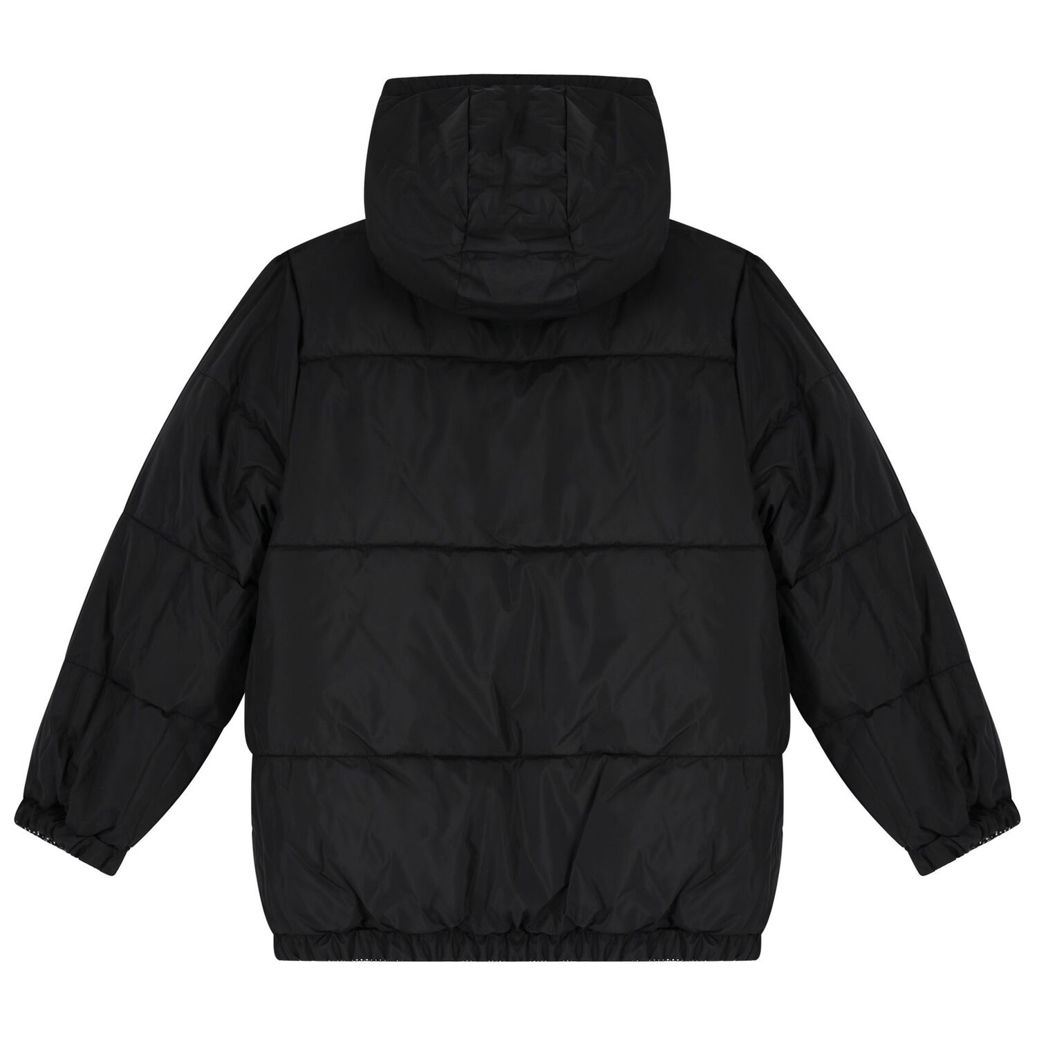 Black Logo Reversible Puffer Jacket, 1, hi-res image number null