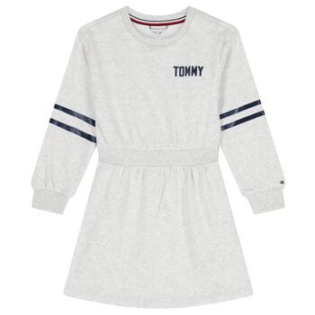 Girls Grey Logo Dress