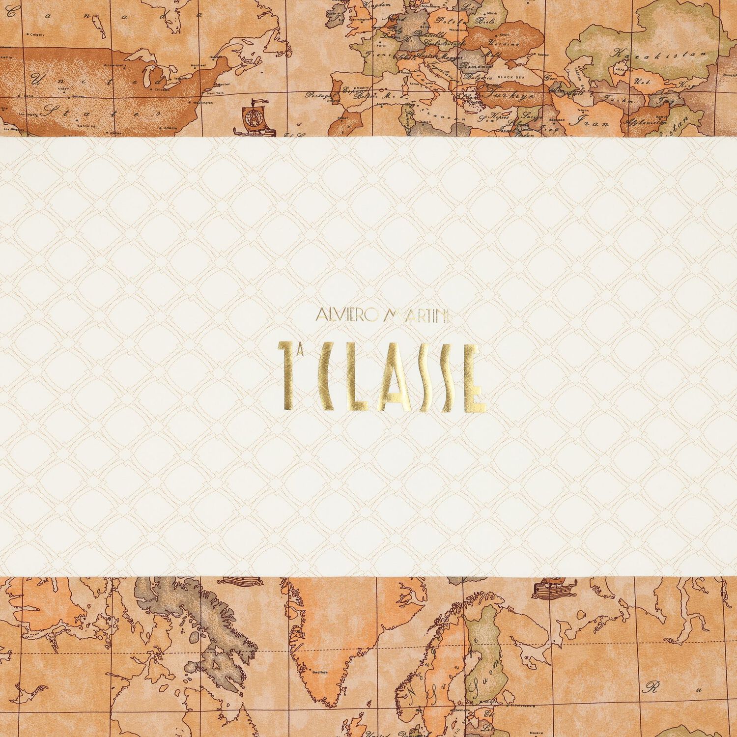 Beige & Ivory Geo Map Baby Blanket, 1, hi-res