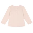 Younger Girls Pink Logo Long Sleeve Top, 1, hi-res