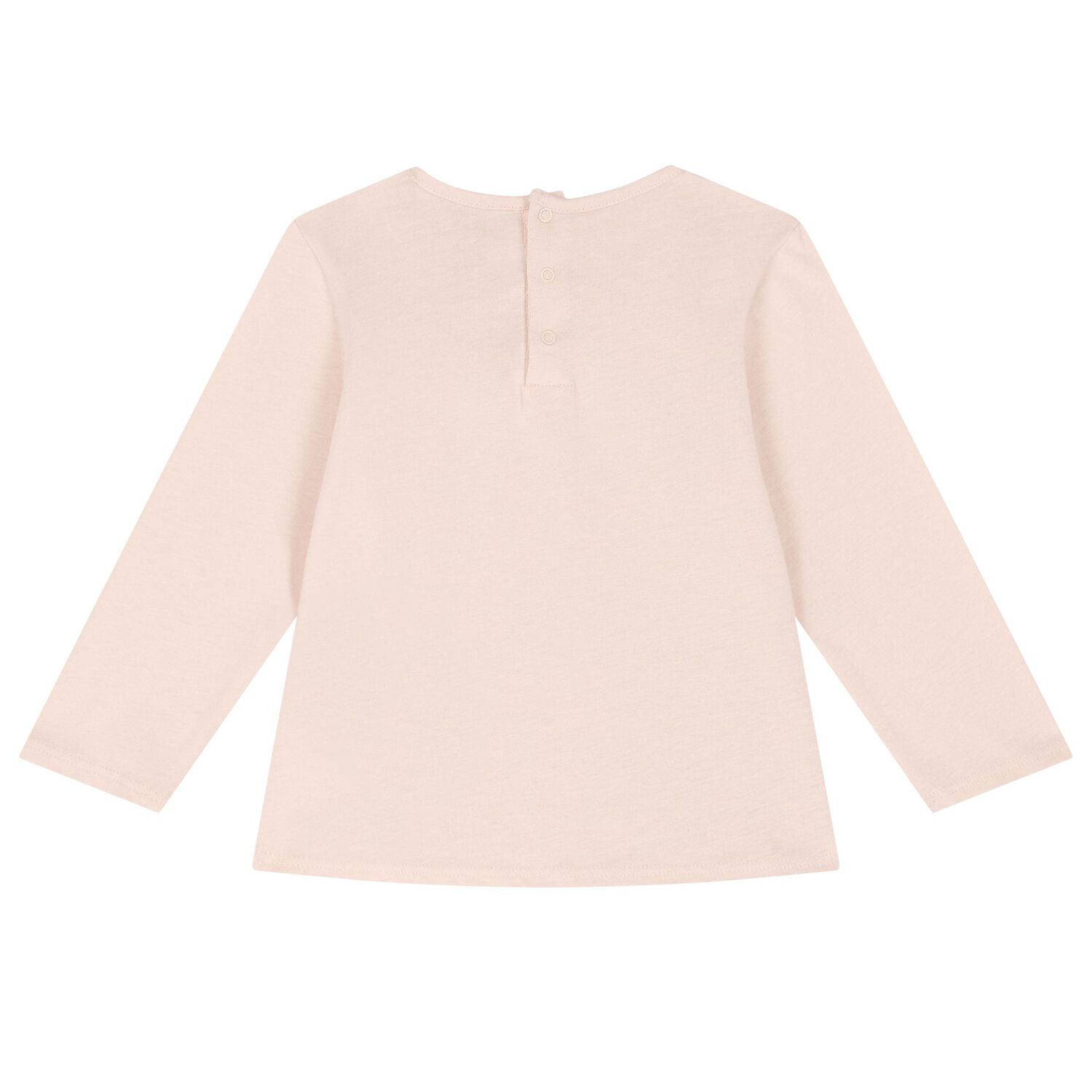 Younger Girls Pink Logo Long Sleeve Top, 1, hi-res image number null