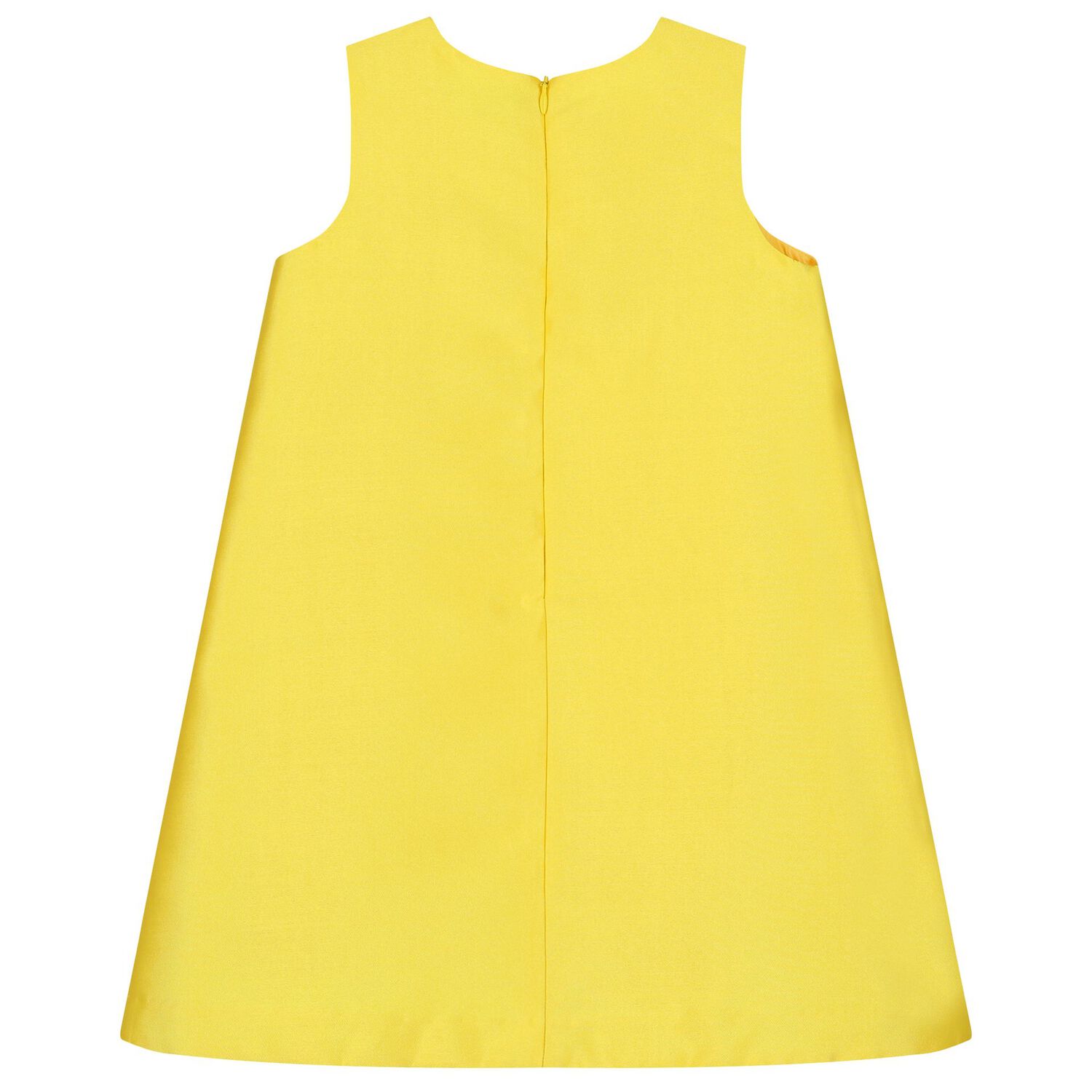 Girls Yellow Bow Satin Dress, 1, hi-res image number null