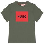 تيشيرت بالشعار باللون الأخضر للأولاد, 4, hi-res