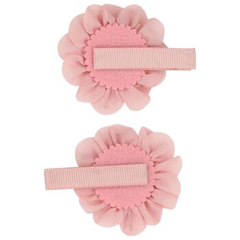 Girls Pink Flower Hairclips ( 2 Pack )