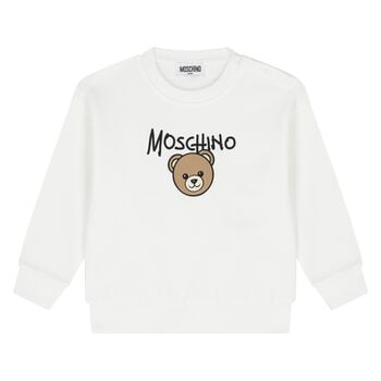 Younger White Teddy Bear Logo Sweatshirt