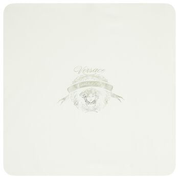 Ivory & Gold Medusa Logo Baby Blanket