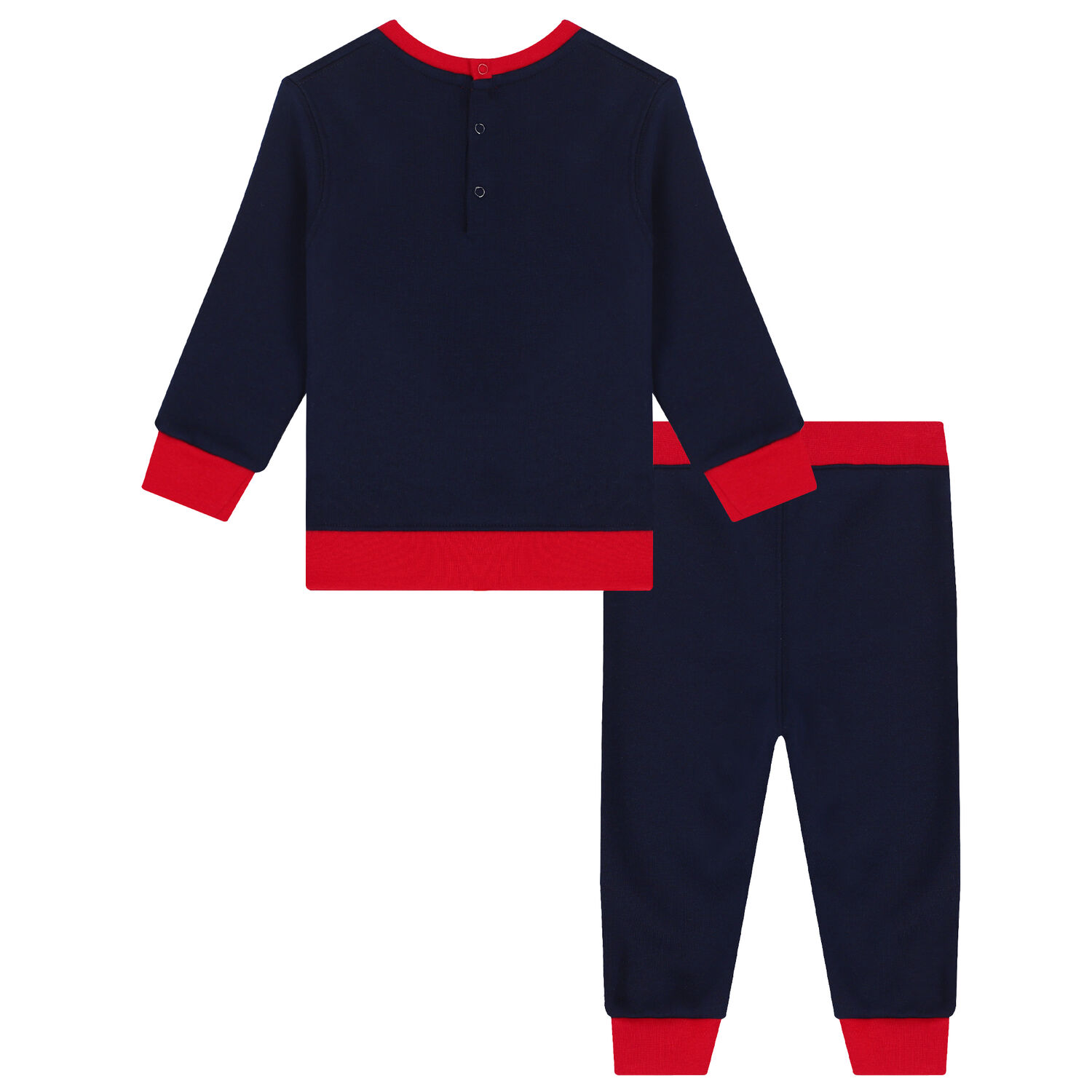 Baby Boys Navy & Red Logo Tracksuit, 2, hi-res image number null