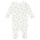 Baby Boys White Printed Babygrow, 1, hi-res