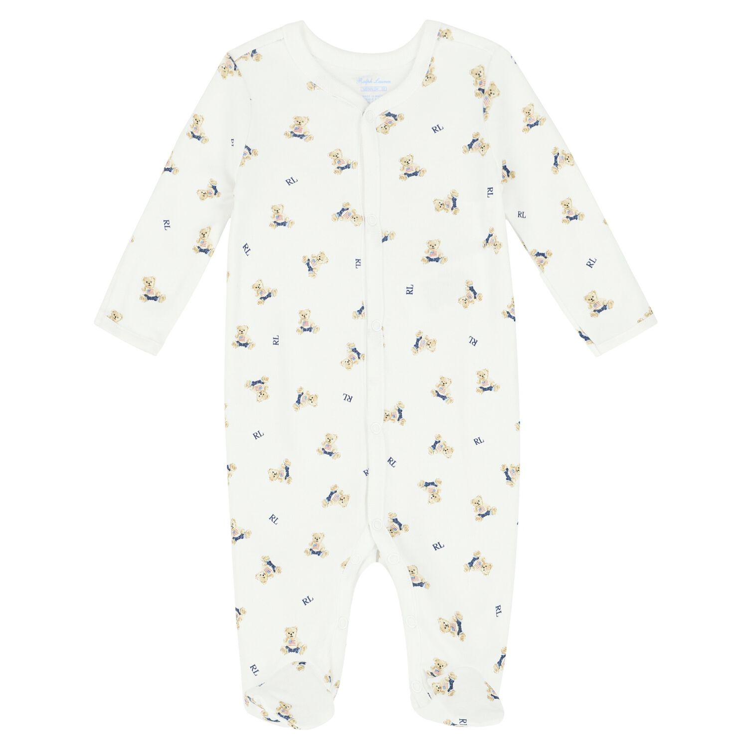 Baby Boys White Printed Babygrow, 1, hi-res