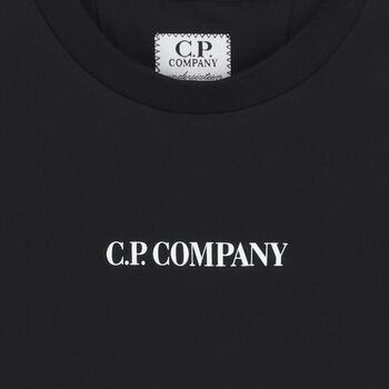 Boys Black Logo Long Sleeve Top 