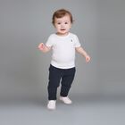 Baby Boys Navy Logo Trousers, 1, hi-res