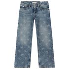 Girls Blue Logo Denim Jeans, 1, hi-res