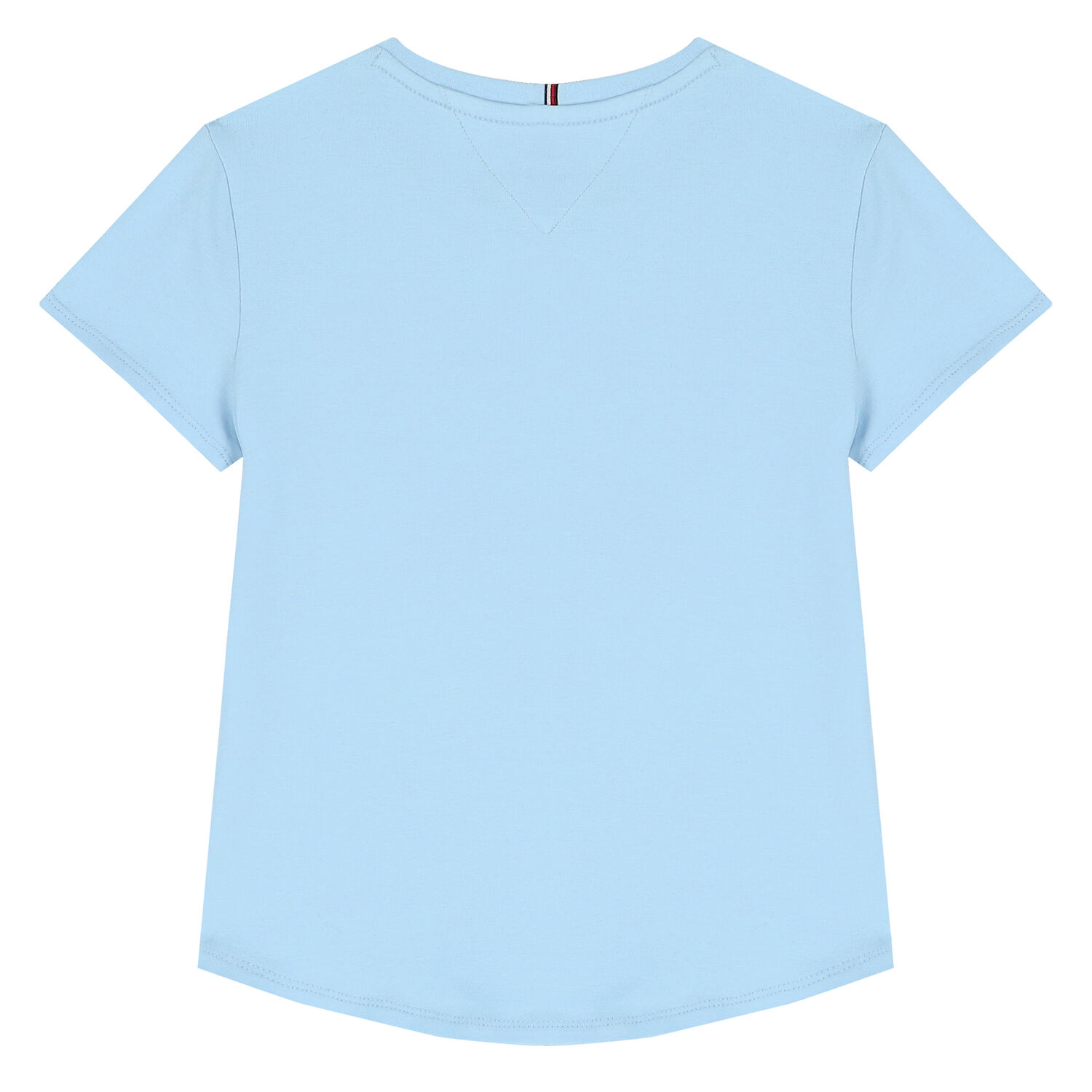 Girls Sky Blue Embroidered Logo T-Shirt, 1, hi-res