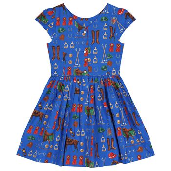 Girls Blue Logo Dress