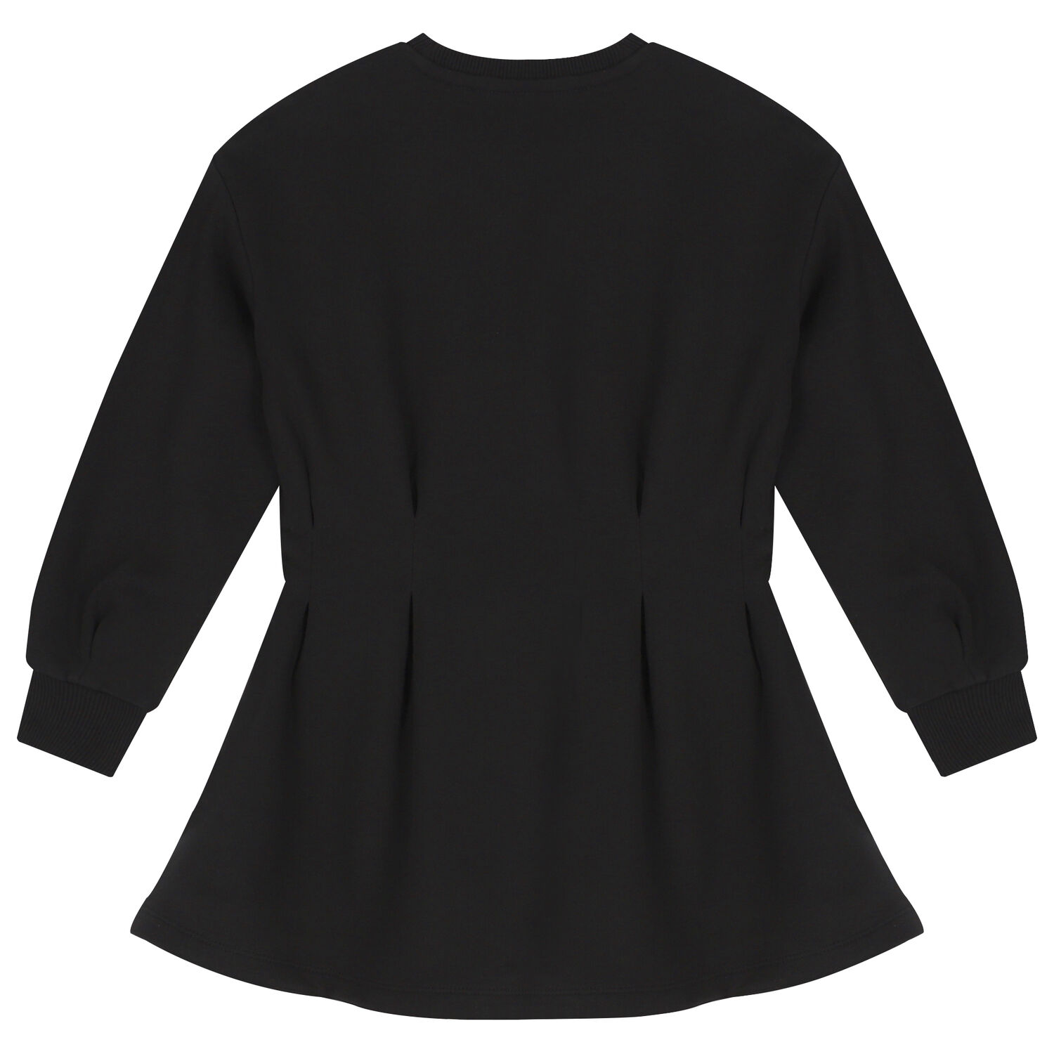 فستان بنات بالشعار باللون الاسود, 1, hi-res