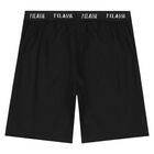 Boys Black Logo Shorts, 1, hi-res