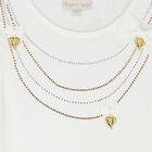 Girls White Necklace T-Shirt, 1, hi-res