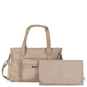 Beige Logo Baby Changing Bag