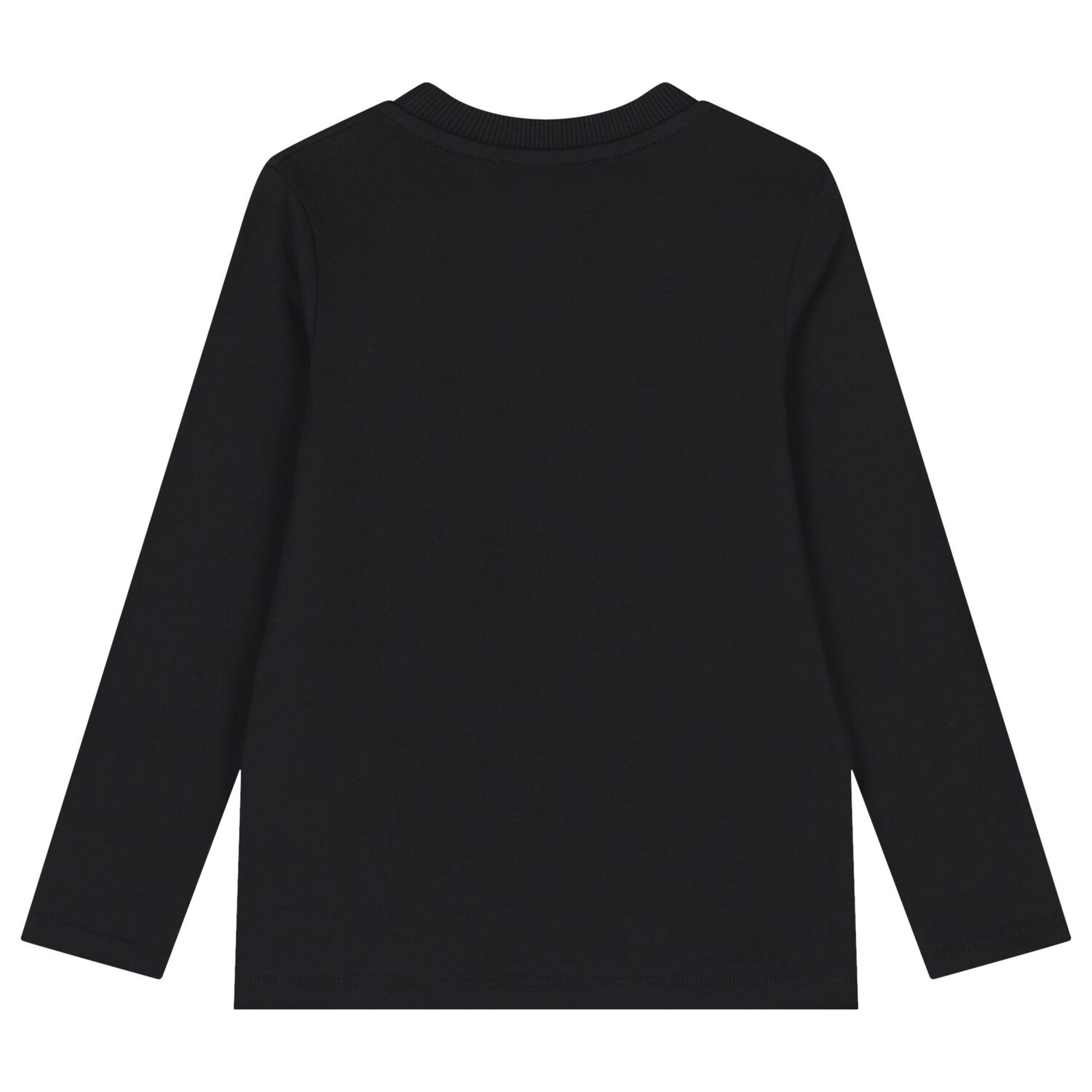 Black Teddy Bear Logo Long Sleeve Top, 2, hi-res