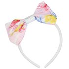 Girls Pink Logo Bow Headband, 1, hi-res