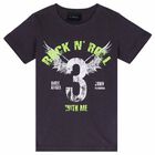 تيشيرت مطبع باللون الرمادي الداكن للاولاد, 1, hi-res