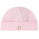 Baby Girls Pink & Gold Logo Babygrow Gift Set, 1, hi-res