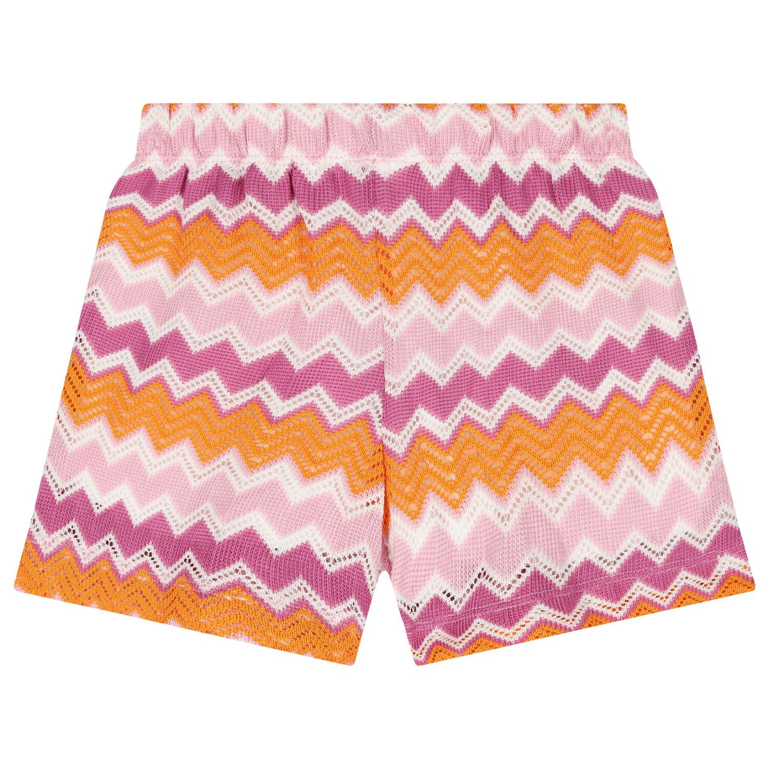 Girls Pink & Orange Zigzag Shorts Set, 2, hi-res image number null