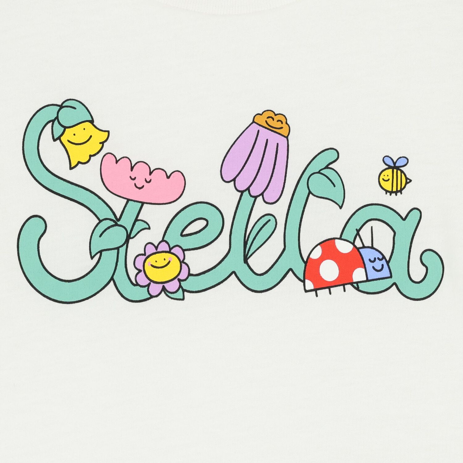 Younger Girls Ivory Logo T-Shirt , 1, hi-res