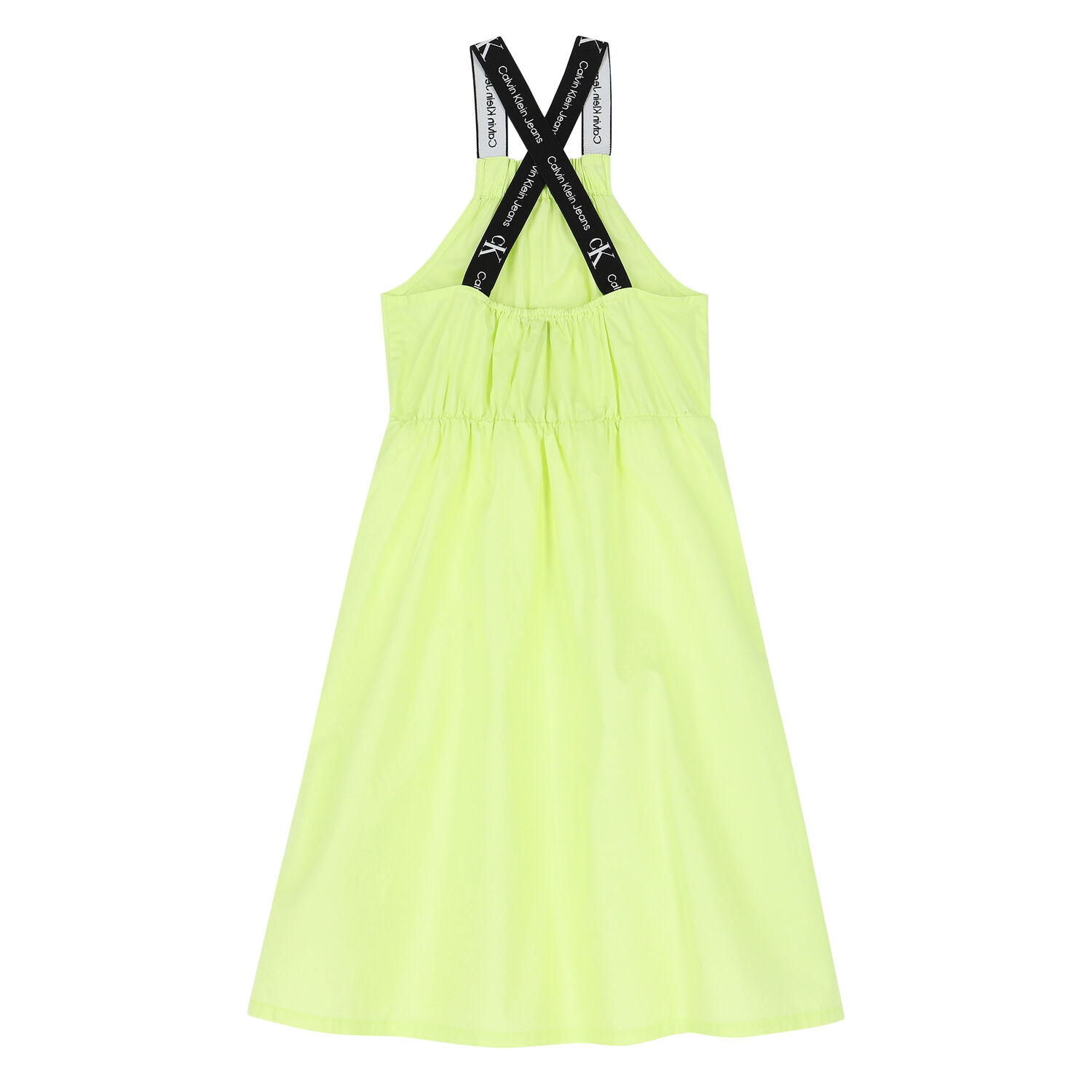 Girls Green Tape Logo Dress, 2, hi-res