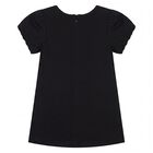Younger Girls Black Bag Dress, 1, hi-res