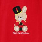 Baby Boys Red Christmas Bunny Babygrow, 1, hi-res