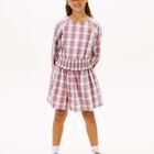 Girls Pink & Blue Check Dress, 1, hi-res
