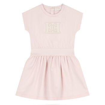 Younger Girls Pink Logo Dress