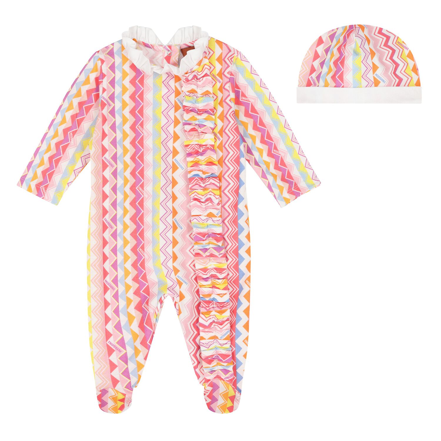 Baby Girls Pink ZigZag Babygrow Gift Set, 1, hi-res