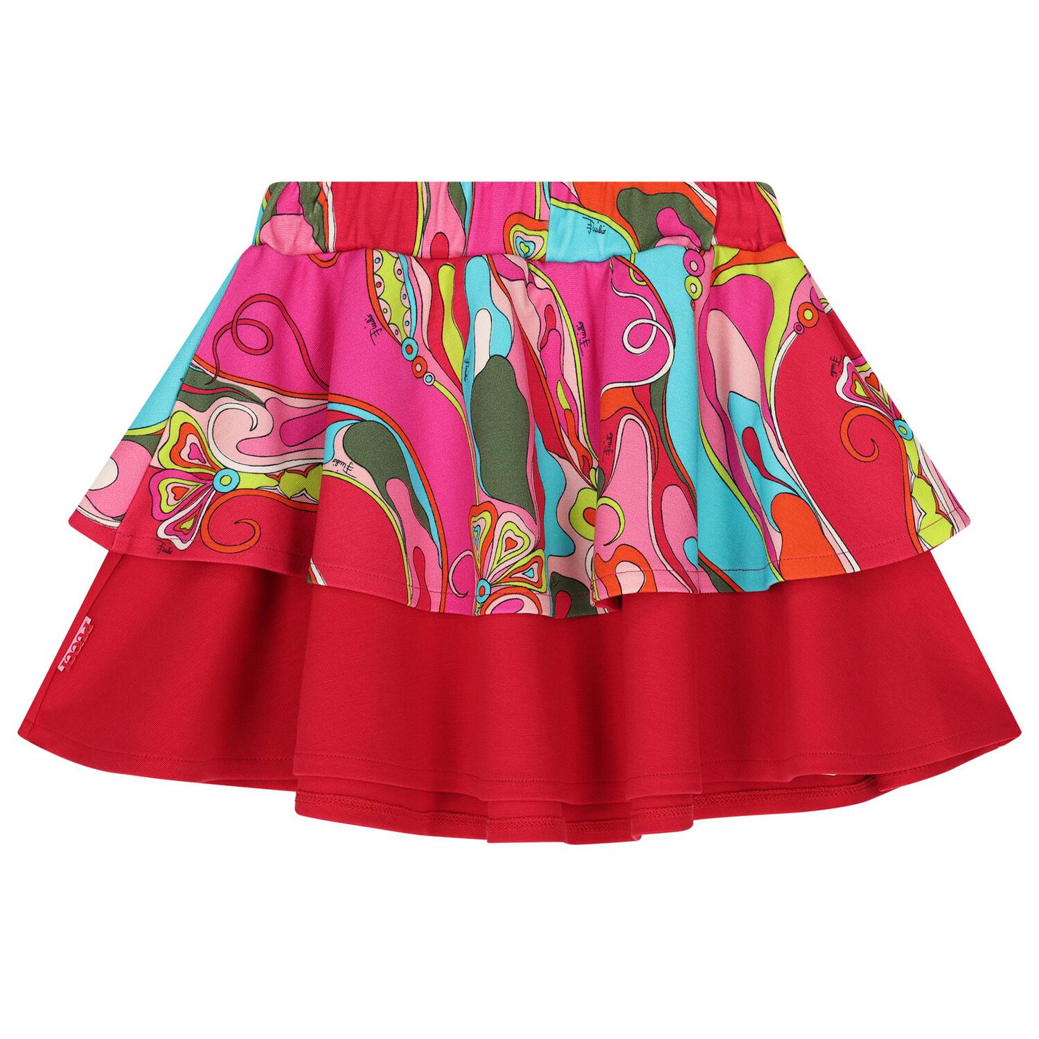 Girls Pink & Red Orchidee Skirt, 1, hi-res