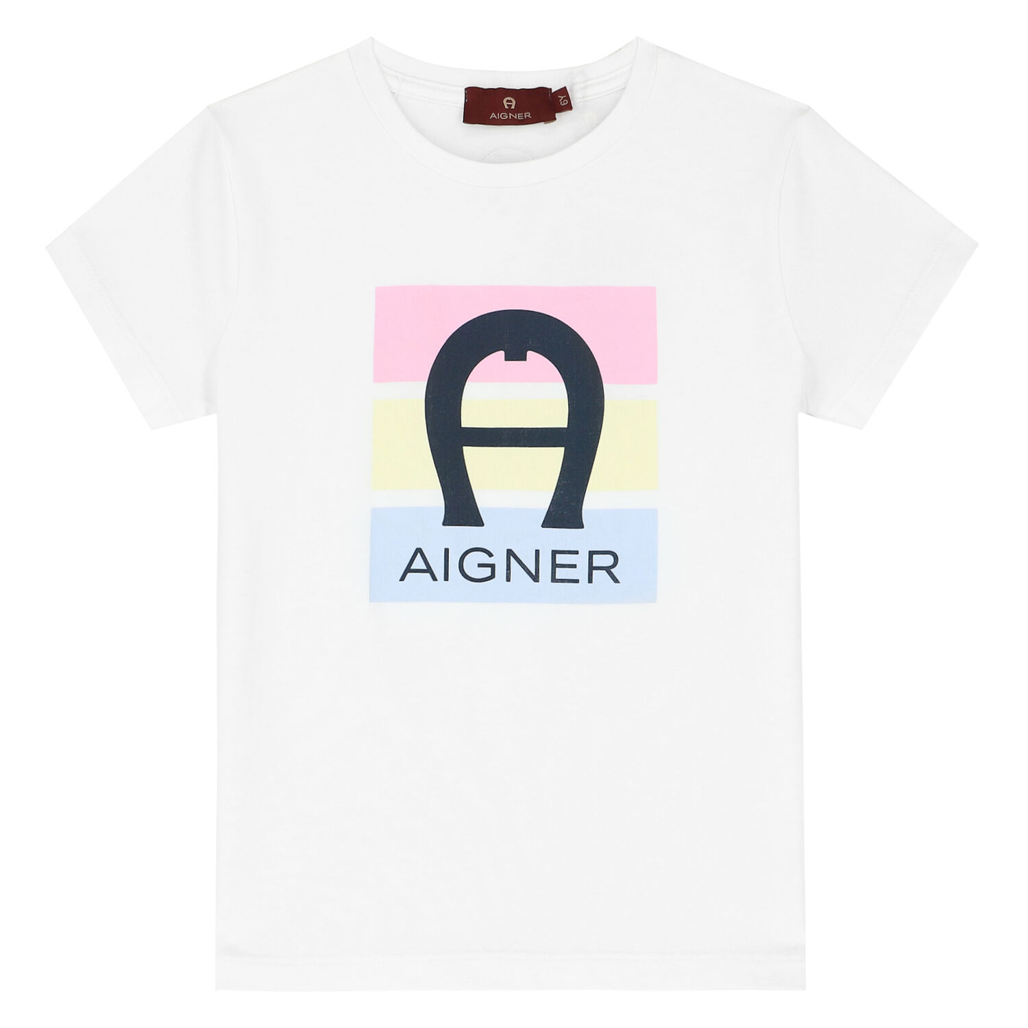 تيشيرت بنات بالشعار باللون الأبيض, 1, hi-res