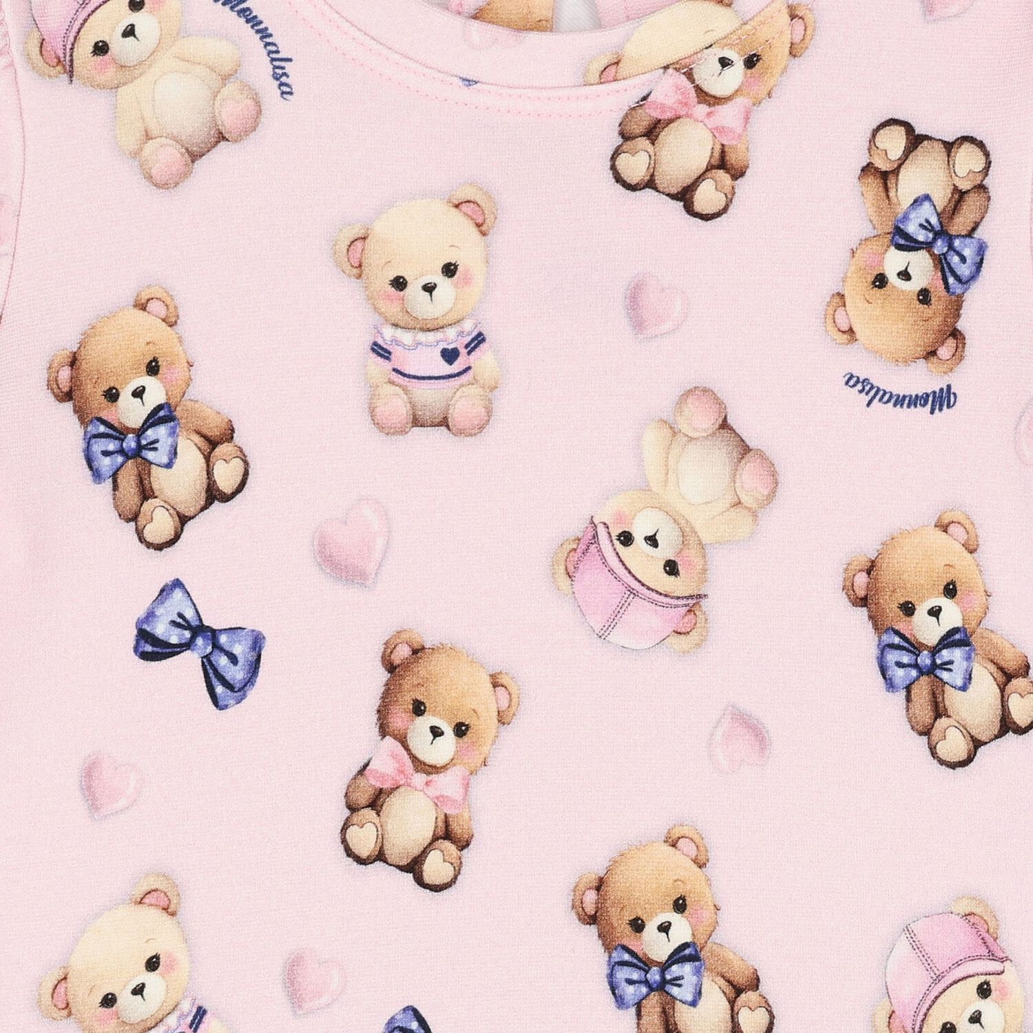 فستان بنات بشعار تيدي بير باللون الوردي, 1, hi-res