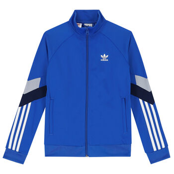 Blue Logo Zip-Up Top