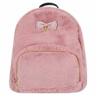 Girls Pink Faux Fur Backpack, 1, hi-res
