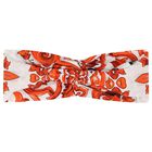Baby Girls White & Orange Majolica Headband, 1, hi-res