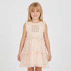 Girls Pink Logo Dress, 1, hi-res