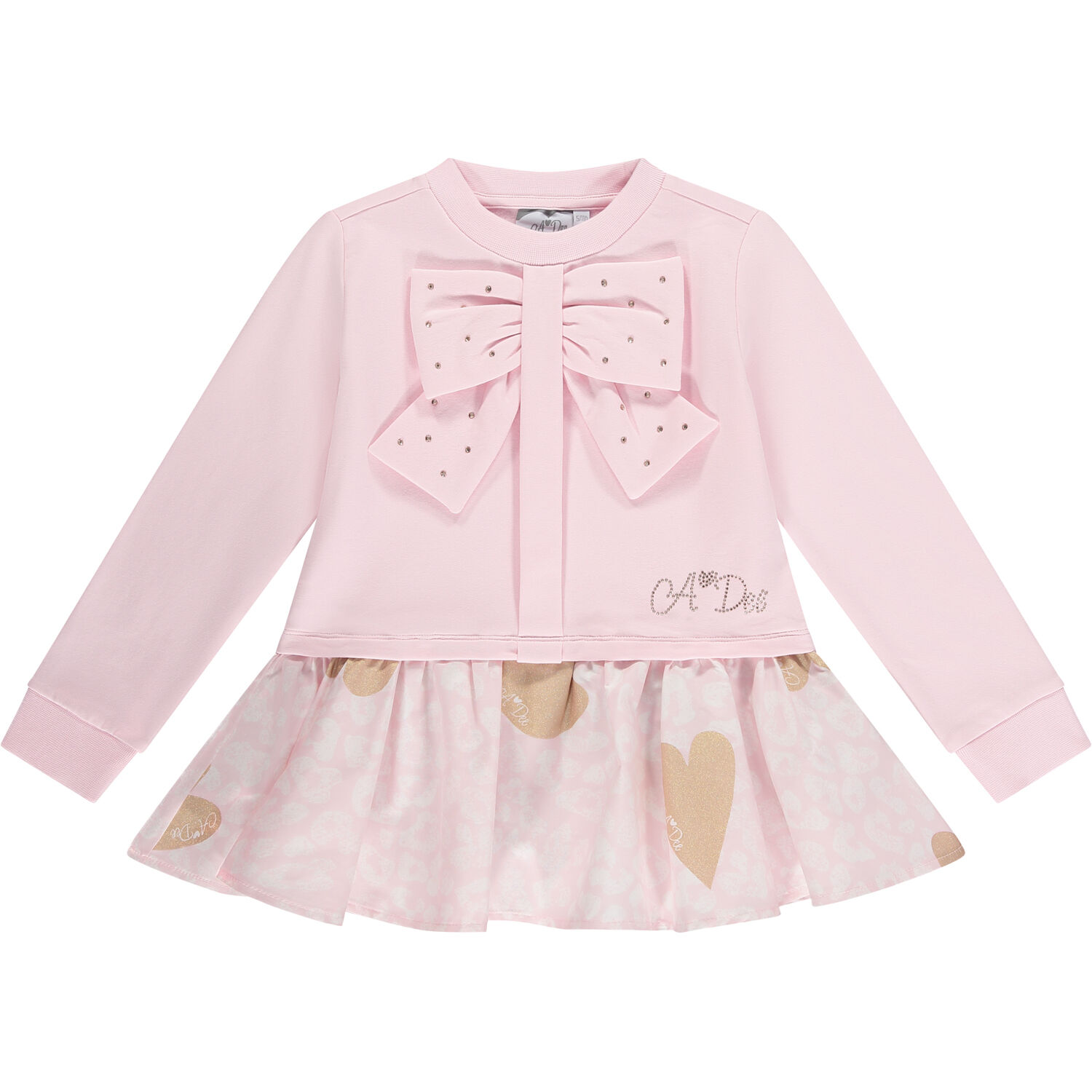 طقم ليغينز بالشعار باللون الزهري , 1, hi-res