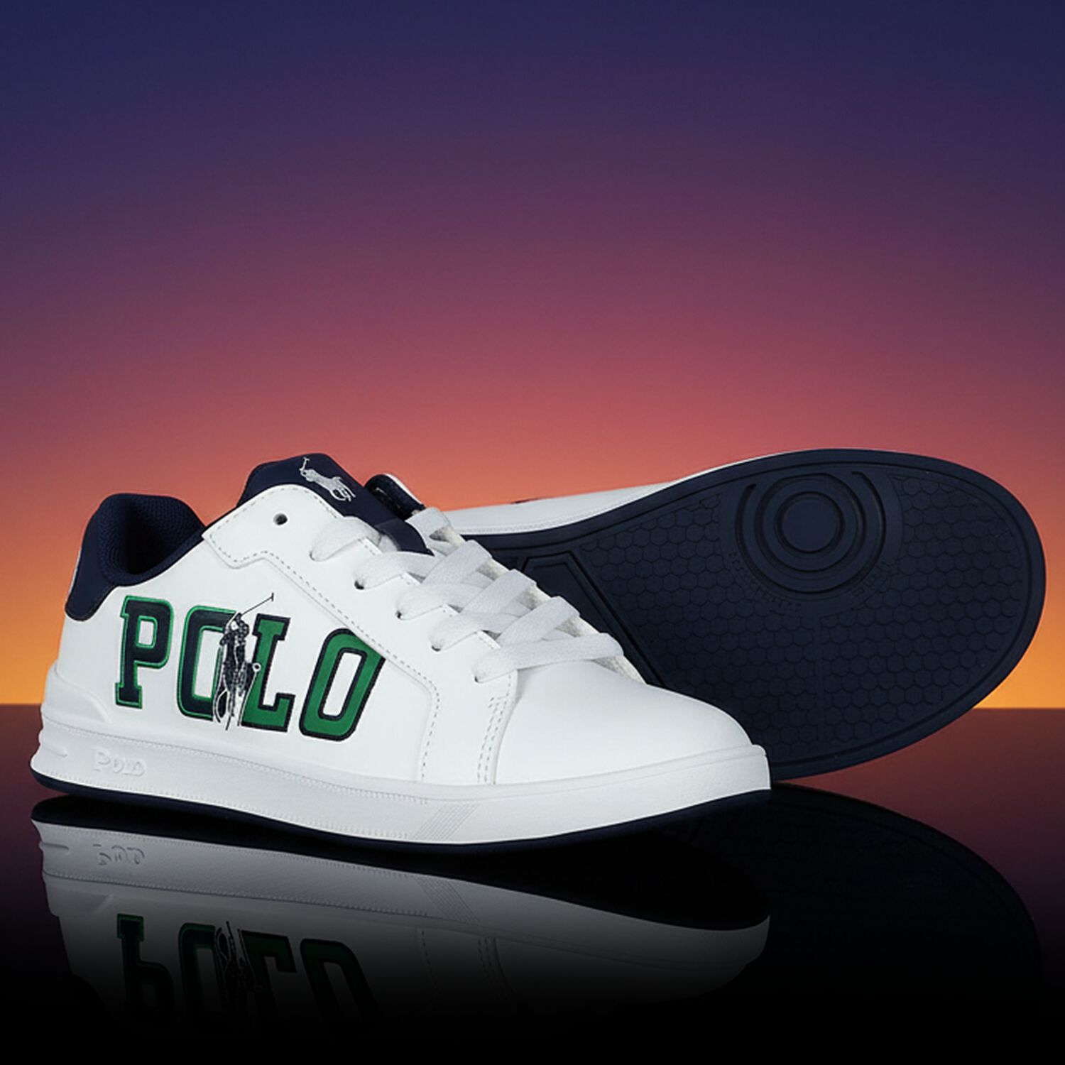 Boys White Logo Trainers, 1, hi-res