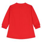 فستان بنات بشعار تيدى باللون الأحمر, 3, hi-res