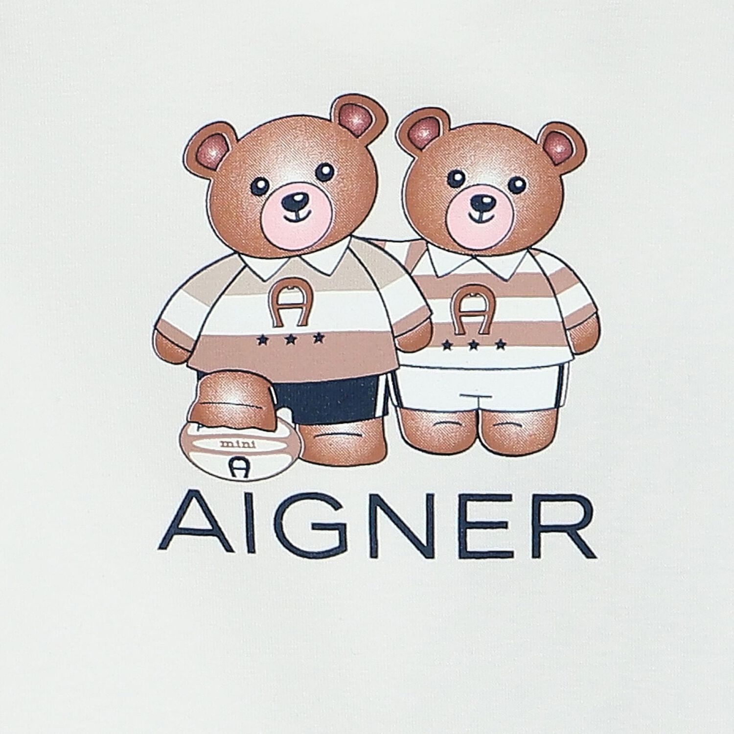 Baby Boys White Teddy Bear Logo Babygrow, 1, hi-res