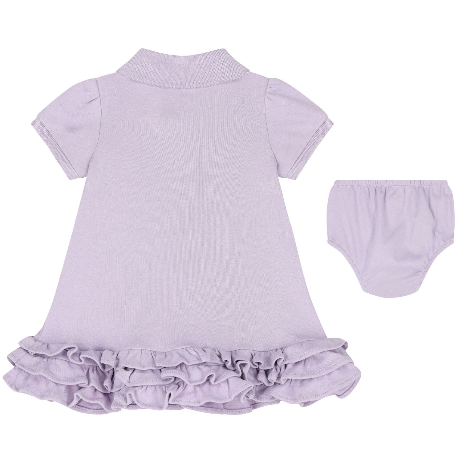 Baby Girls Purple Logo Dress, 1, hi-res